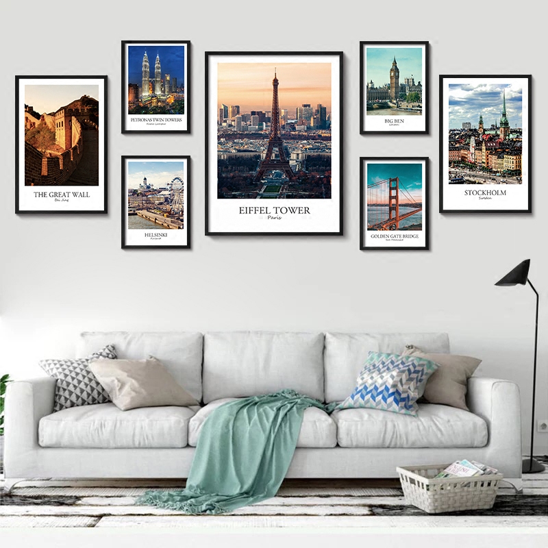 European-Style Landscape Architecture Restaurant Living Room Decorative Painting Sofa Background Wall Mural Modern Minimalist Entrance Hall Hanging Painting European-Style Landscape Architecture Restaurant Living Room Decorative Painting Sofa Background Wall Mural Modern Minimalist Entrance Hall Hanging Painting