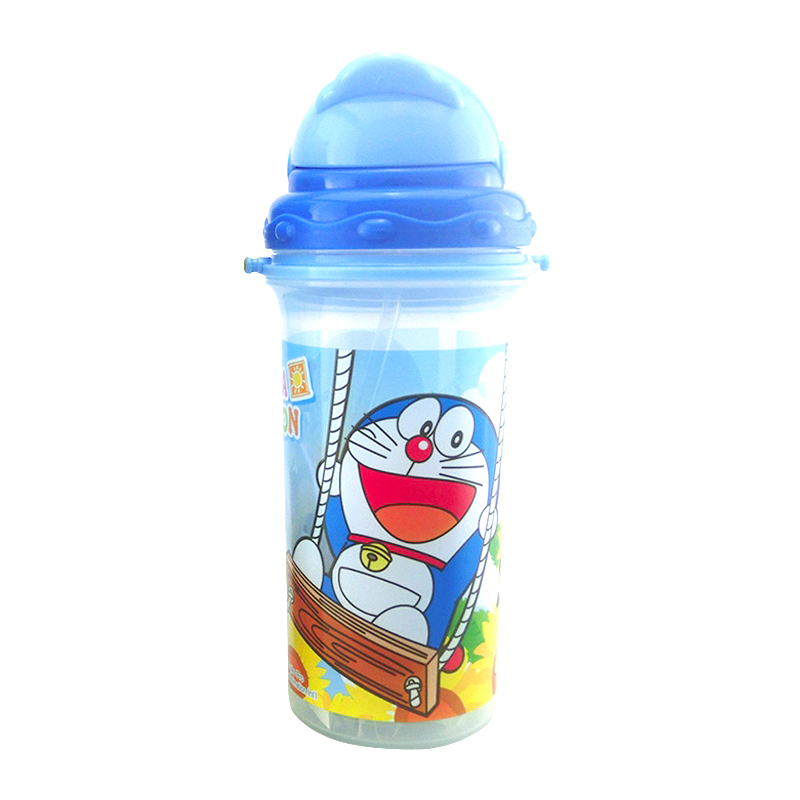 哆啦A梦450ML 翻盖吸管水壶