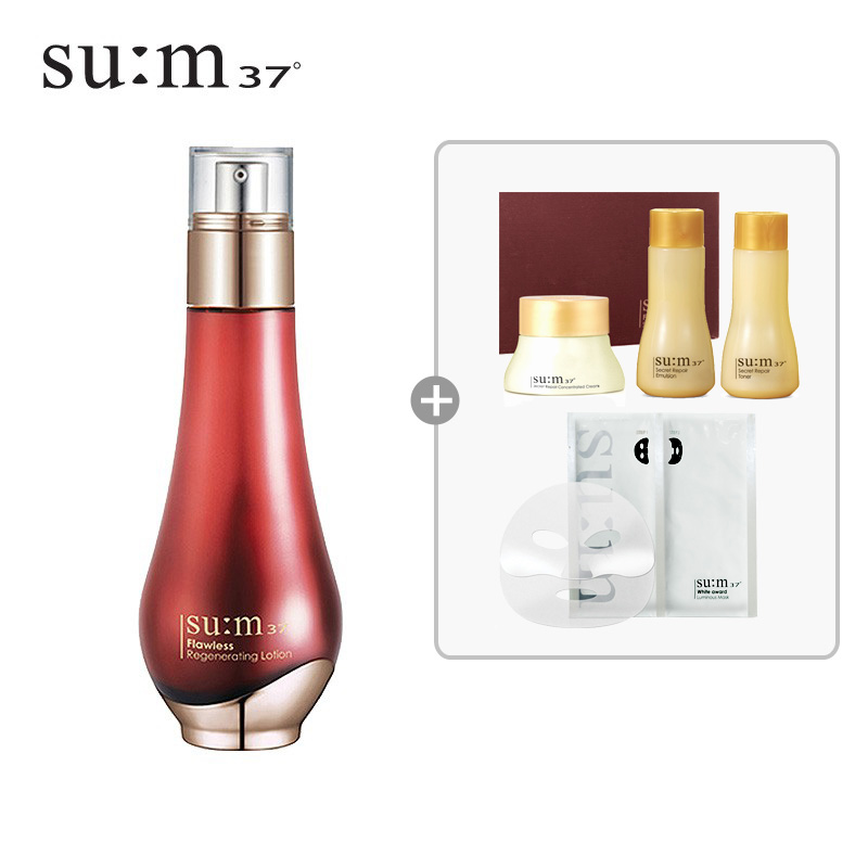 韩国LG直邮su:m37/苏秘 Flawless 再生乳液 130ml 修复 弹性