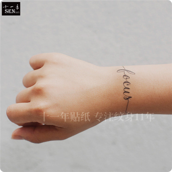 English tattoo stickers Waterproof women focus - Focus Little fresh personality creative tattoo HC-110