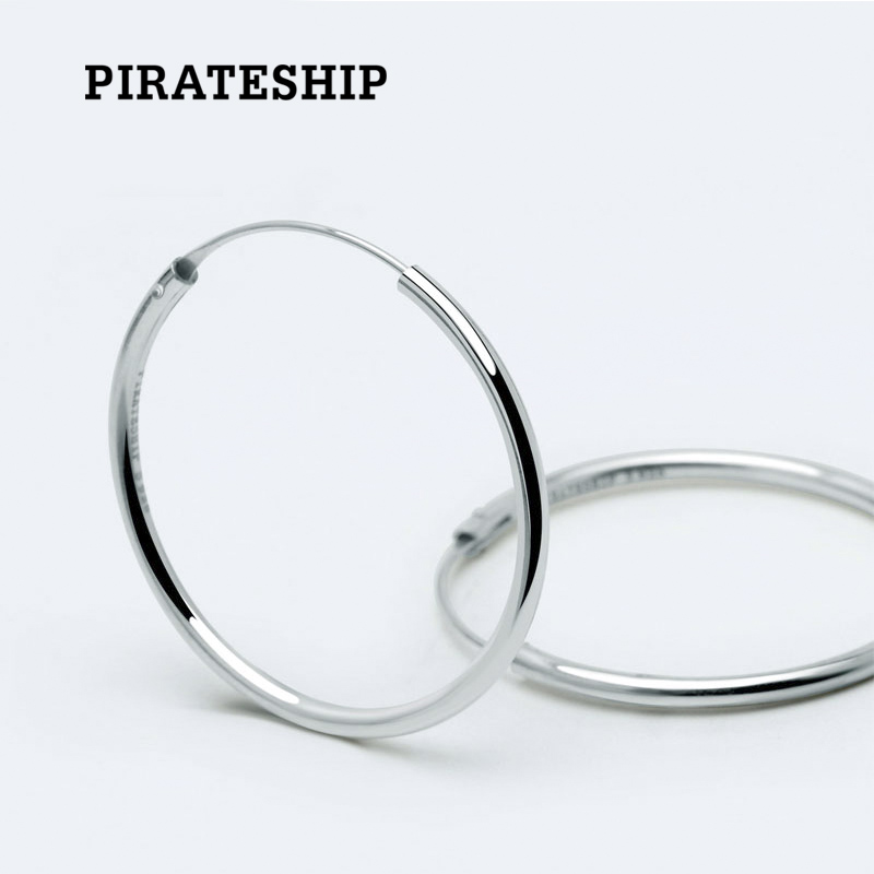 Usd 106 21 Pirate Ship 925 Silver Simple Plain Earrings Pirate Ship 925 Silver Simple Plain Earrings Female Personality Circle Temperament Fashion