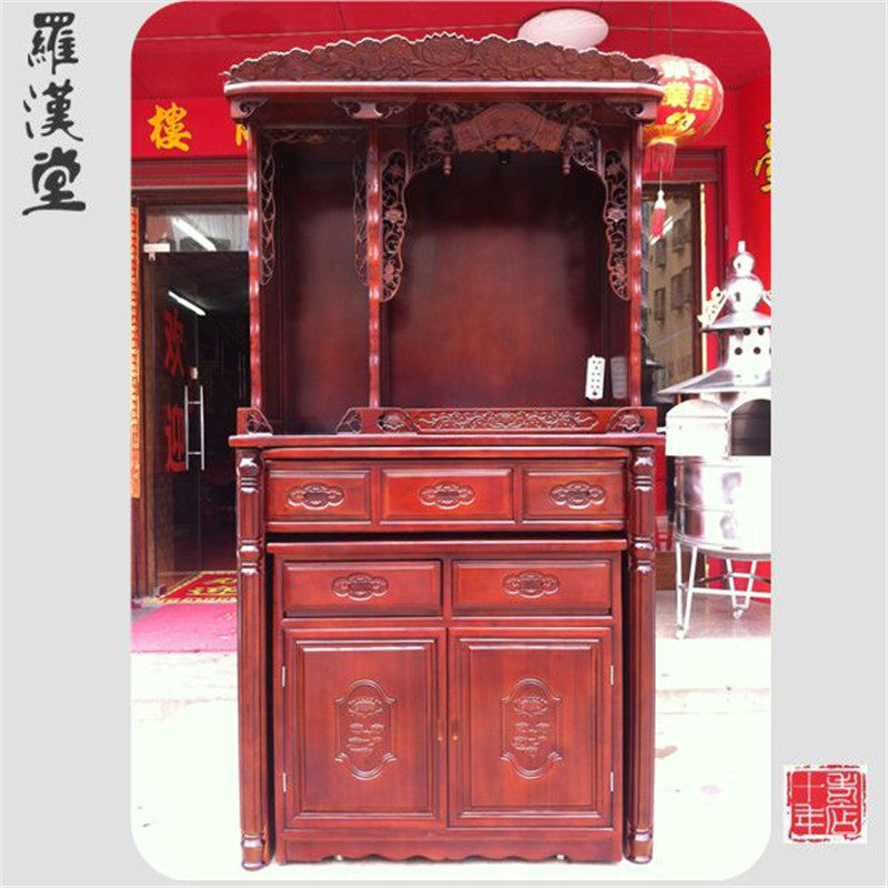 Quality full solid wood water treuglia double for the throne Buddha niches Buddha niches The Buddha stands for the table Buddha Terra Guanyin Property House