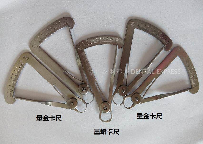 Dental Technician Calliper size wax Carruler Ginka Ruler Metal Carruler Wax Type Carruler price