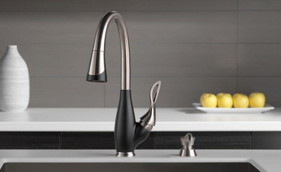 DELTA-Delta got to import art faucets draw Kitchen Tap Black Storm Incoming BL