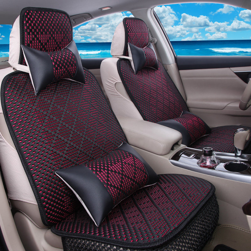 汽车坐垫四季通用夏季冰丝座套ix25缤智跑xrv福瑞斯全包冰丝座垫