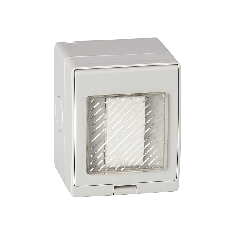 Outdoor outdoor bathroom moisture-proof waterproof one switch one open double cut 86 type surface mounted waterproof wall switch
