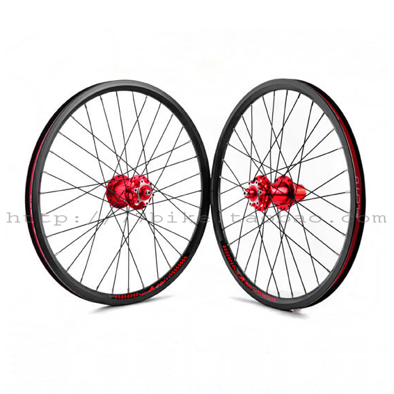 Litepro K-fun Quad Bearing 20 inch disc brake wheel set Taihang JP8 S18 upgrade dedicated black red