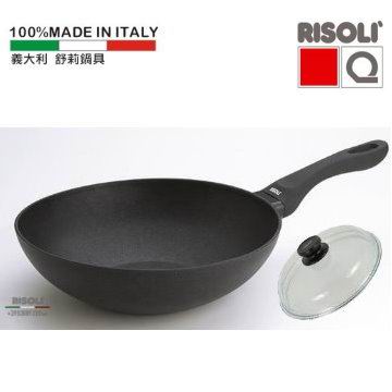 义大利RISOLI 舒莉  炒锅28cm(含盖)台湾官网直邮进口