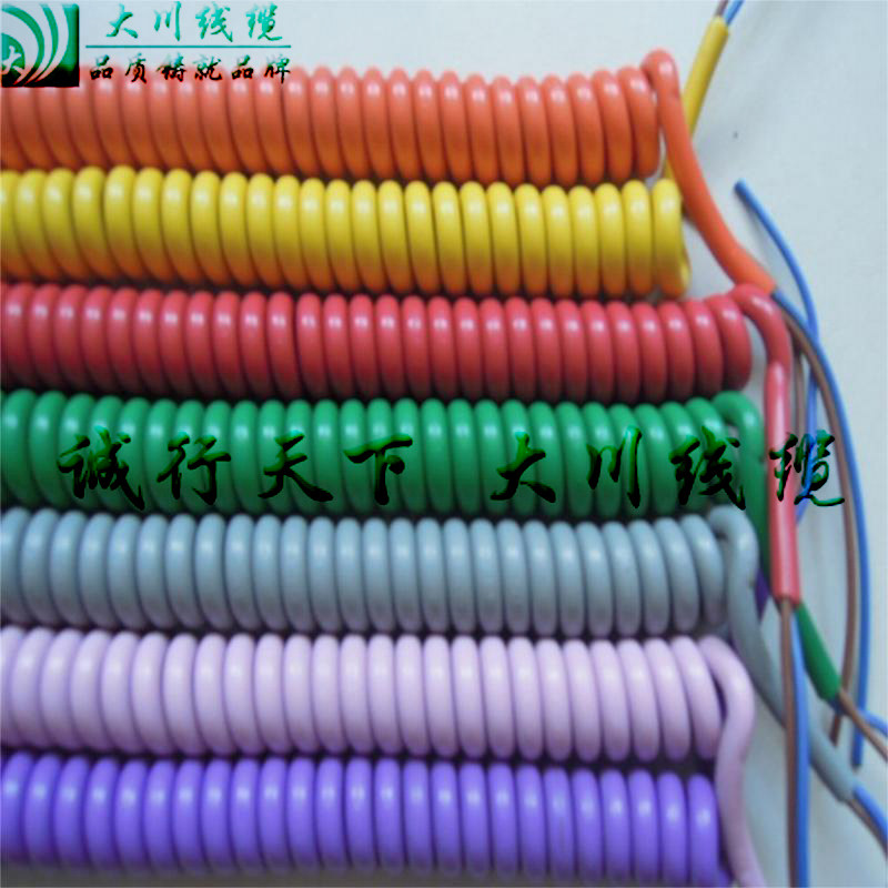 Production PU helicoidal mobile phone Telephone microphone Line spring line mobile phone Spiral Wire Audio Spring