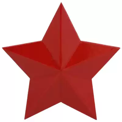 Aluminum paint red five-pointed star badge cap badge retro nostalgic badge micro-badge movie hat micro aluminum cap brooch