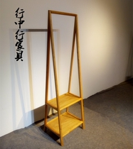 New Chinese elm coat rack paint-free wooden clothes frame floor clothes display rack towel rack hanging coat rack