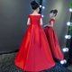 Cô gái ăn mặc công chúa váy đỏ mùa hè lớn trẻ em váy cưới pettiskirt hoa cô gái catwalk trang phục piano trailing bộ vest bé trai đi tiệc Váy trẻ em