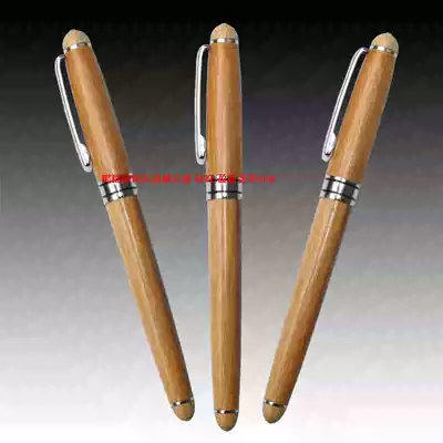 Bamboo environmental protection personality signature pen bamboo wood ballpoint pen boss Financial Office pen bamboo creative neutral water pen