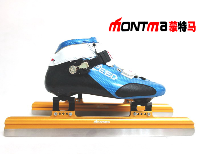 French MONTMA Montema Children short track Ice knives Adults Professional ice knives Shoe speed skates Blue and white
