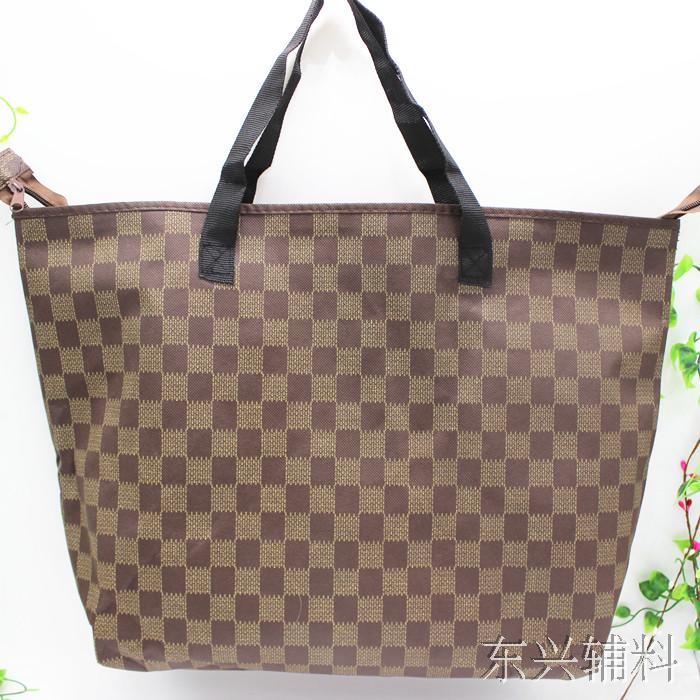 Leather grass bag unwoven cloth cloth bag set for hand bag booking for eco-friendly bag custom blank plaid bracelet bag spot wholesale