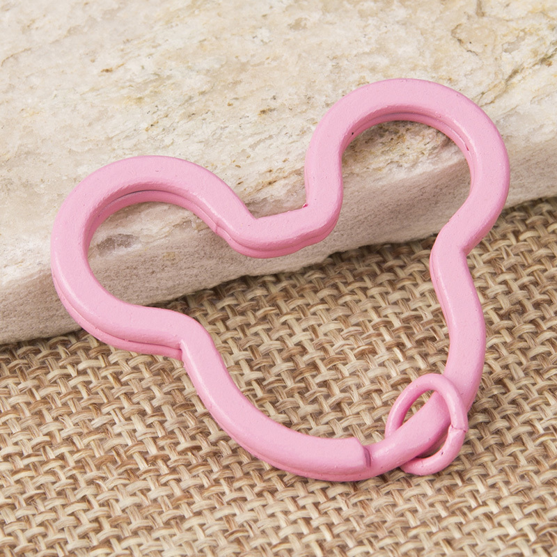 Colorful Mickey Ring Keychain Creative Metal Key Ring Key Chain Pendant