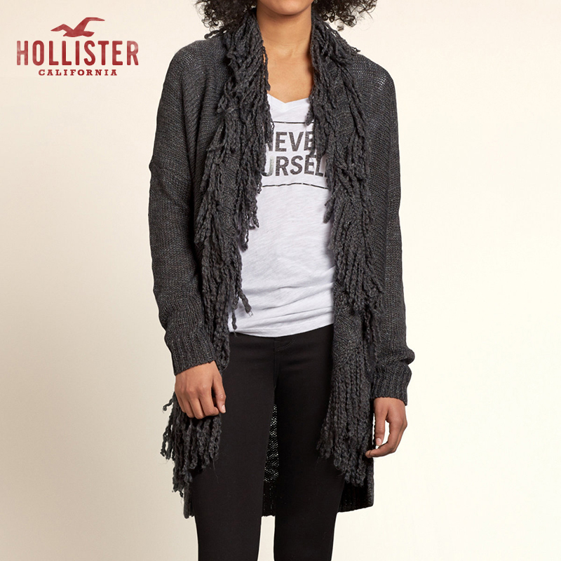 Hollister Stone Steps Beach 流苏开衫 女 87174