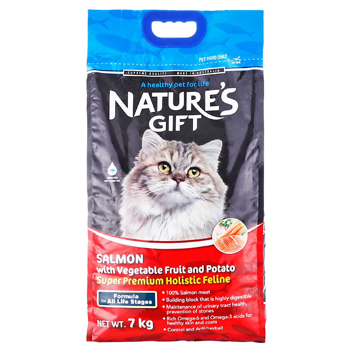 波奇网宠物猫食粮全阶段猫粮贵族天然三文鱼蔬果低谷全猫粮7kg