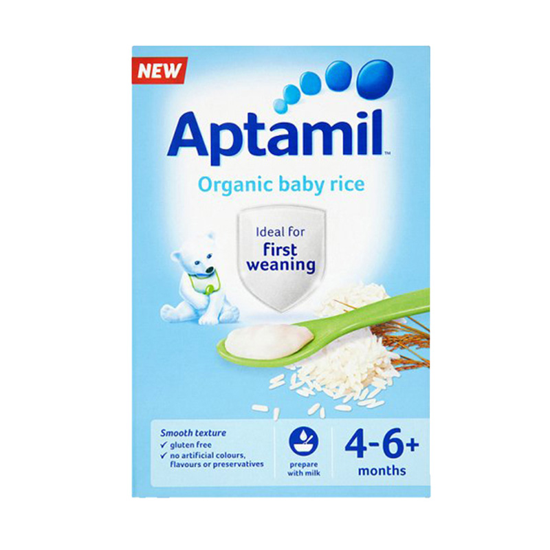 爱他美有机纯米糊米粉Aptamil双歧因子补铁4-6个月100g 英国直邮