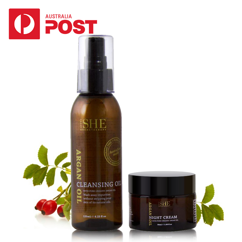 OM SHE摩洛哥坚果油晚霜50ml+摩洛哥坚果卸妆油125ml套装