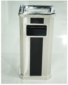 Hotel Bins Lobby with smoking Ashtray Peel Barrel Bevelled Black Bar Guest House Base Tobacco Ash Barrel Stainless Steel
