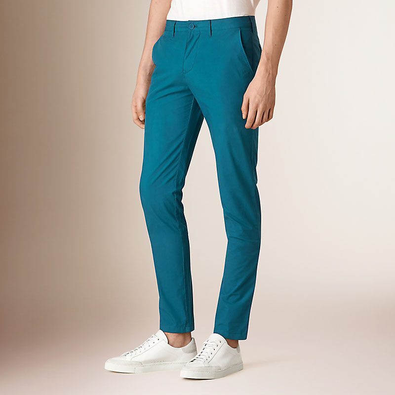 BURBERRY/博柏利修身剪裁棉府绸卡其裤 40115931