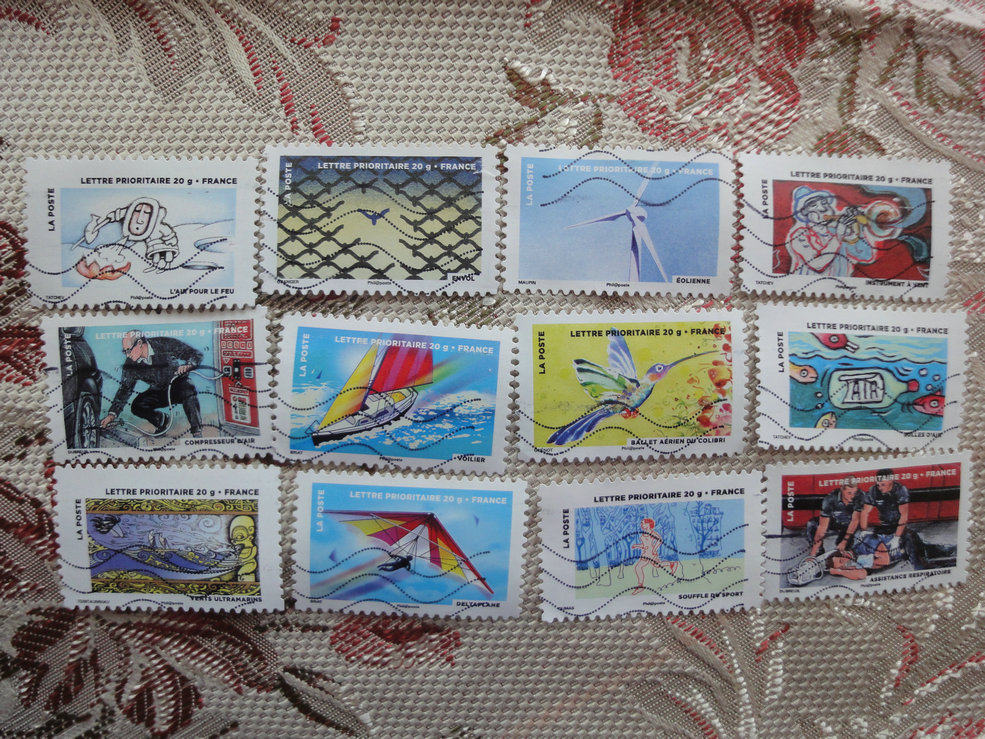 Foreign Letdown Stamps France 2013 Release Air Kits 12 All
