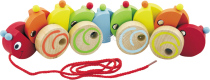 VIGA Drag Caterpillar V59950) Early Education Park Drag Toddler Toy Cartoon Animal Tractor Wooden