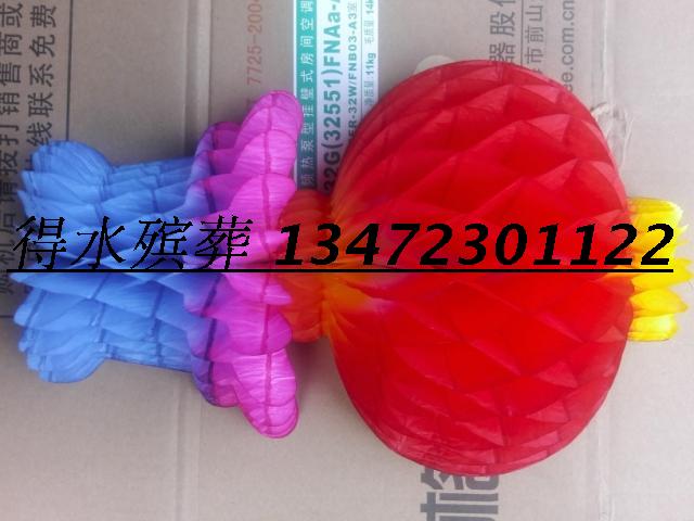 Deshui Funeral Supplies Wholesale Release Wreath Factory Direct Selling Paper Flowers Turning Flower Pot Lights 20
