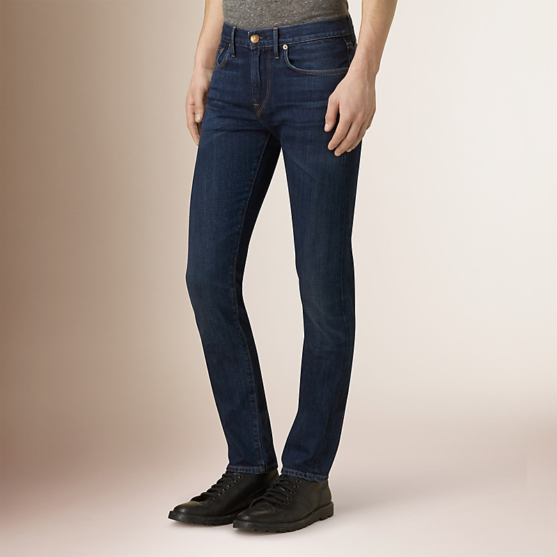 BURBERRY/博柏利修身日本布边牛仔裤 39835881