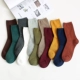 Vớ nữ bằng vải cotton mỏng mùa xuân và mùa thu mẫu trong vớ vớ màu kẹo vớ nữ vớ gió đại học vớ vớ phiên bản Hàn Quốc