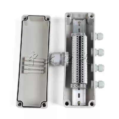 Waterproof junction box outdoor into four 1 in 4 A (Bo) box plastic over mechanism box 20 terminal box