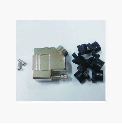 45-degree bent angle wire outlet rs232 serial port DB9 three-row 15 core vga iron shell fitted metal housing