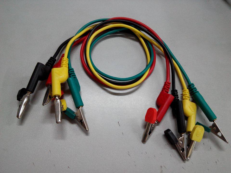 DCC Power test line with double crocodile clip DCC test lead 3KV Ding sunny multi-strand soft brass wire