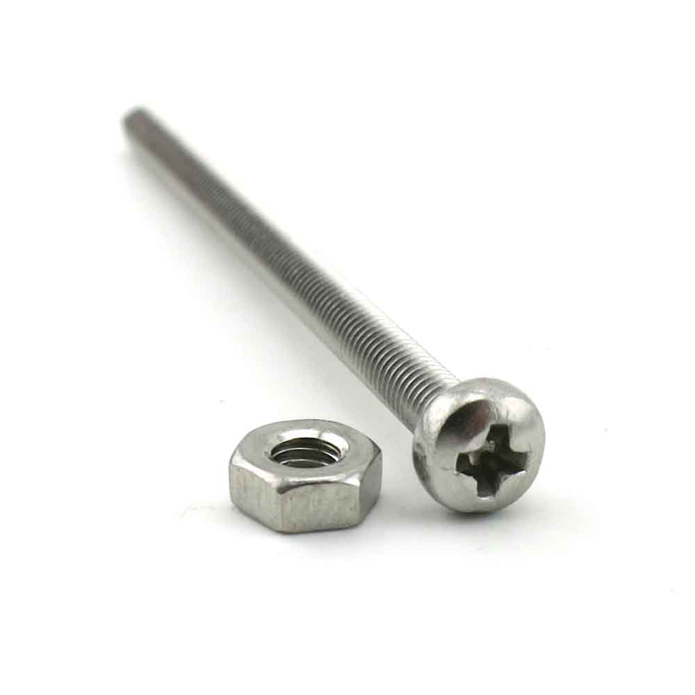 304 stainless steel long screw bolt screw M3 4 5 6 screw DIY handmade bolt nut