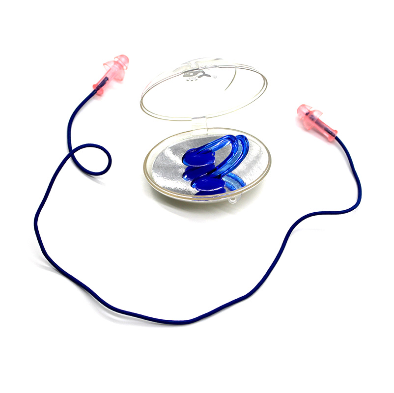 Swimming Earplug Nose Clip Suit Earplug Wired With Rope Earplug Waterproof Ear Swim