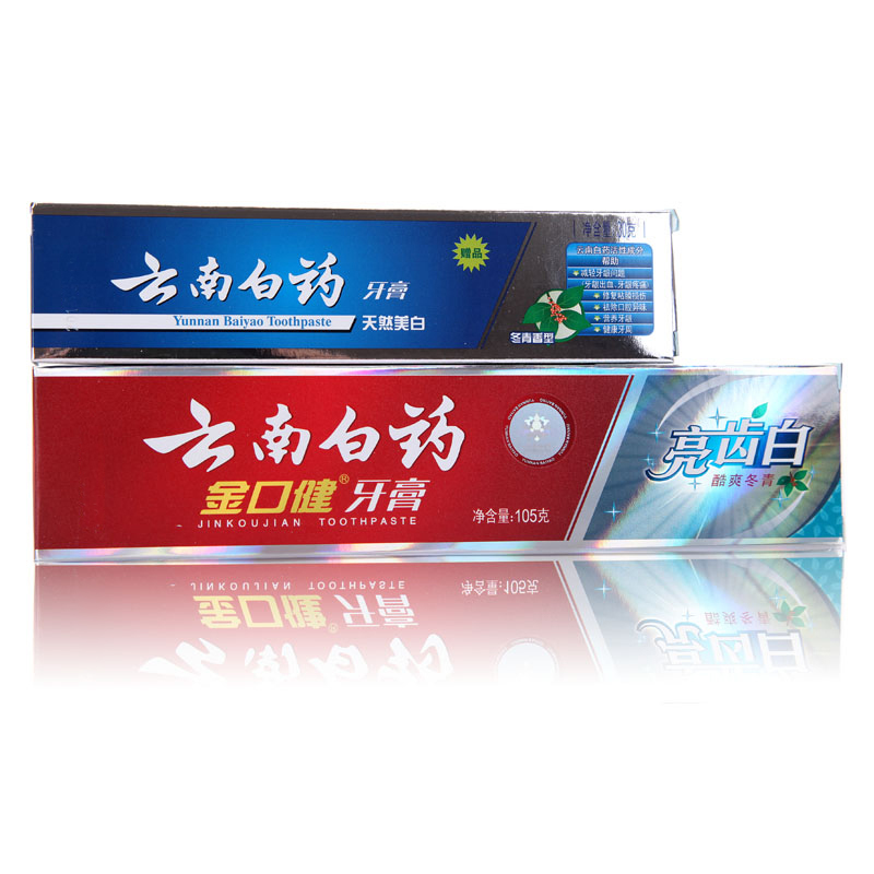 云南白药牙膏 金口健酷爽冬青105g +冬青香135g