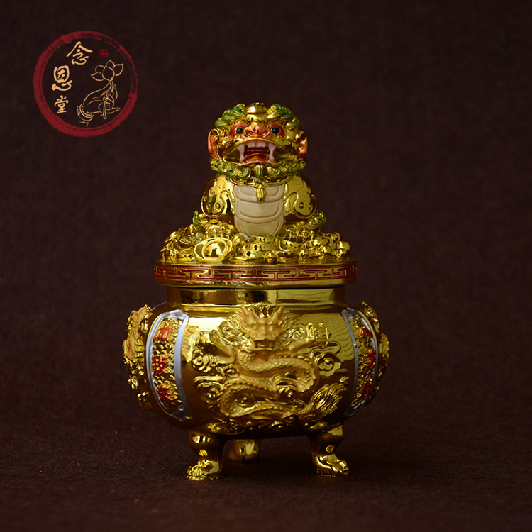 Bill of Caiyuan Poly Basin Resin Liu Jin Craft Gift Pendulum Decoration Feng Shui Auspicious Swing Piece Town Residence Gold Meta-Babasin 