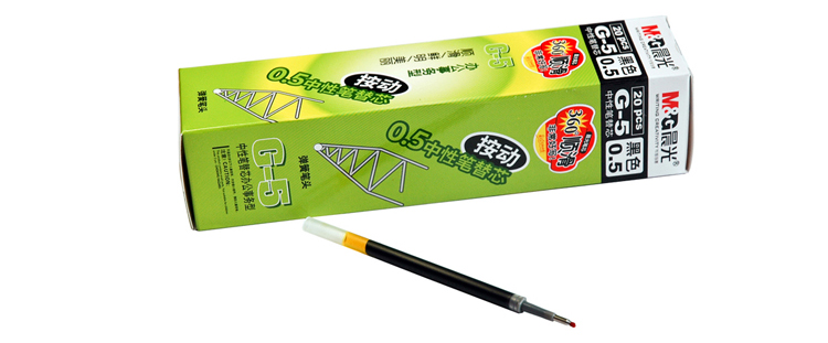 Morning light neutrality pen core black red blue G-5 by moving water-based pen replacement core 0 5mm for 1008 K35 signature pen