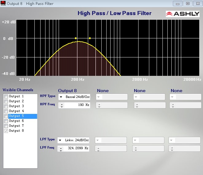 ASHLY Ashly 4 8SP audio processor ashly computer tuning control software