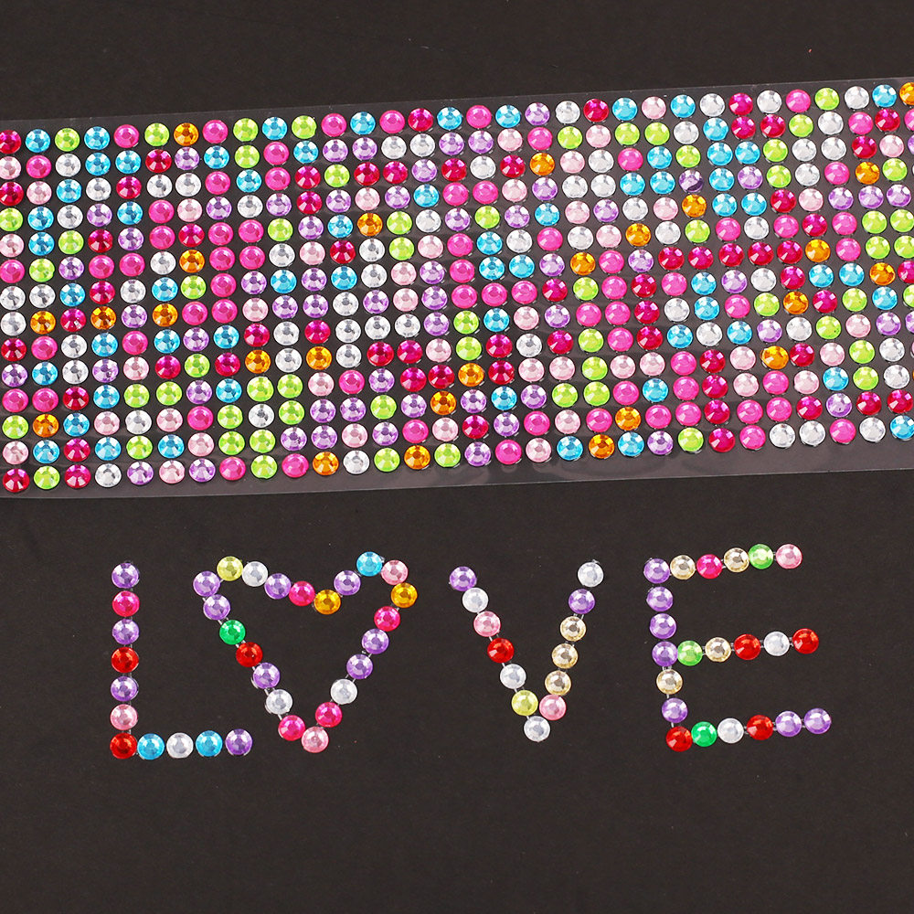 Dream Time Set DIY Adhesive Hand Baby Movie Set Accessories Colorful Diamond Trim Stickers Creative Crystal Stickers