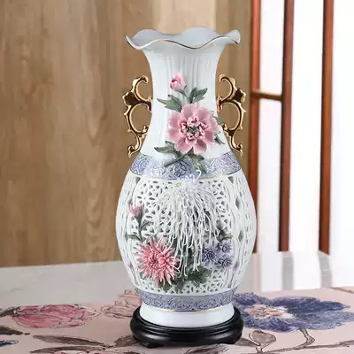 Ceramic table lamp Vase ornaments new Chinese style high-end living room home decoration countertop business gifts decoration craft gifts decoration