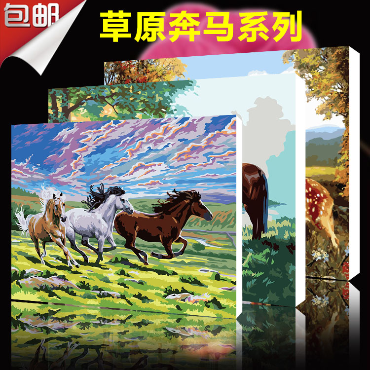 diy Diy Digital Oil Painting Specialized Landscape Decoration Couple Living Room Flower Animation Cartoon 40*508 Pentium