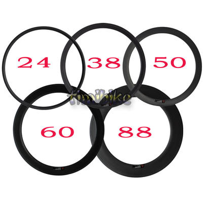 Carbon ring road carbon fiber bicycle wheel open dead fly 700C fat knife ring tube tire 24, 88, 60, 50, 38mm