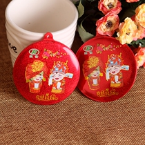 Wedding waist small mirror The bride uses a red portable mirror to ward off evil spirits A pair of mini dowry festive small round mirrors