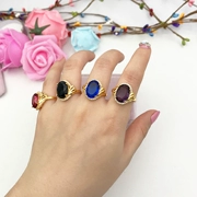 Nhẫn nữ kim cương nạm kim cương mới có thể điều chỉnh nhẫn vàng giả 24k mạ vàng trang sức vàng lâu dài