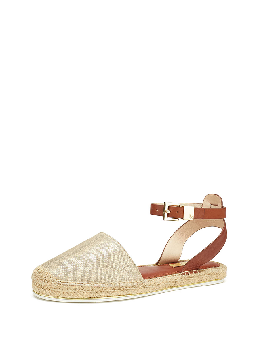 VINCE CAMUTO 米色编织装饰凉鞋