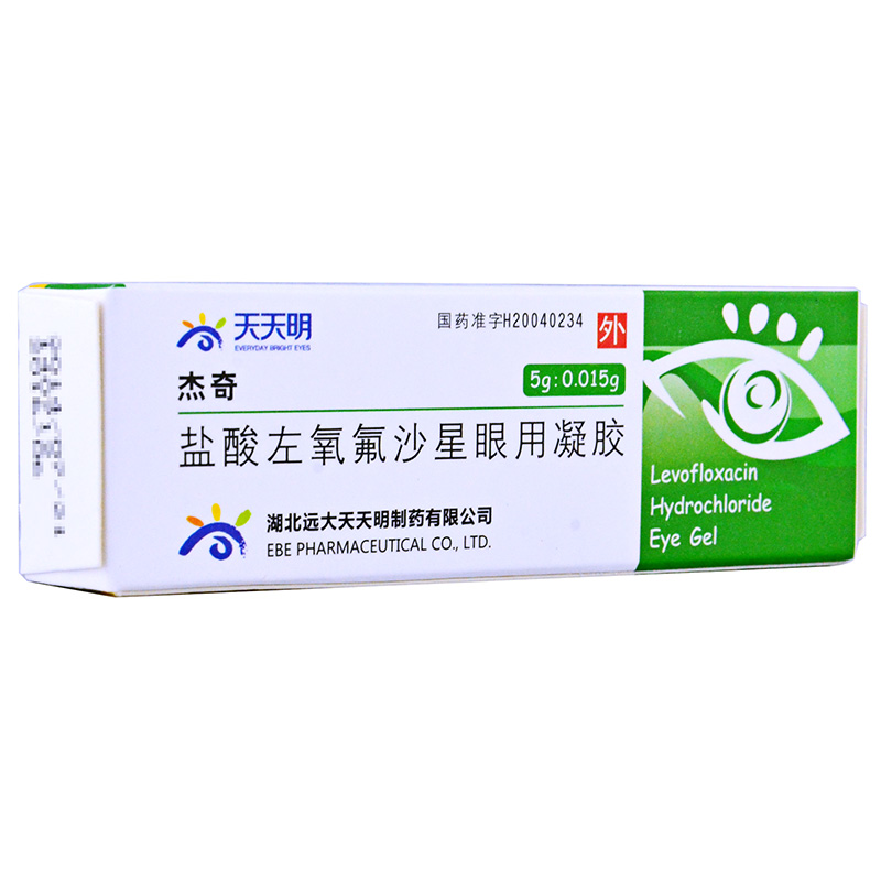 天天明 杰奇 盐酸左氧氟沙星眼用凝胶 5g*1支/盒