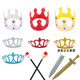 ພື້ນທີ່ສະແດງຂອງໂຮງຮຽນອະນຸບານ headdress ຂອງເດັກນ້ອຍ king crown ເຈົ້າຊາຍ headdress dress up Princess crown scepter dagger cloak