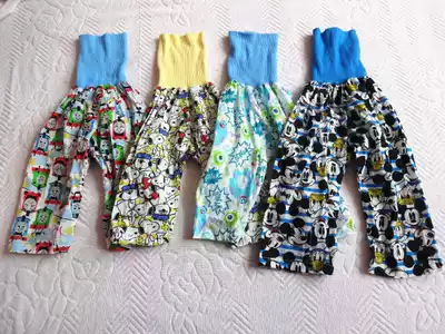 Japanese scissors remaining children cotton Wicker cloth Capri pants Boys Girls Wicker cloth big pp air conditioning pants